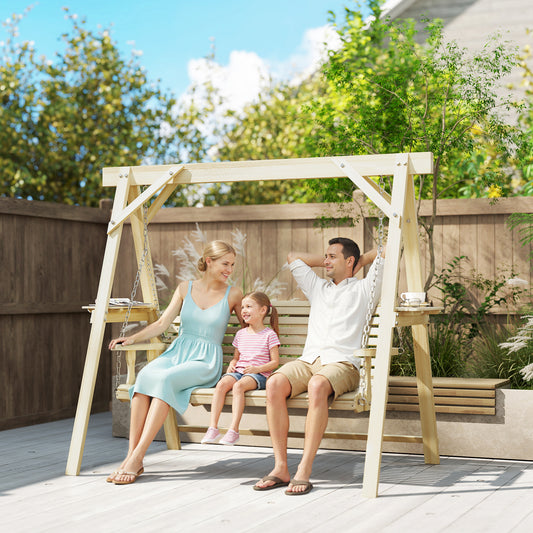 Sorrento Three-Seater Wooden Swing Bench