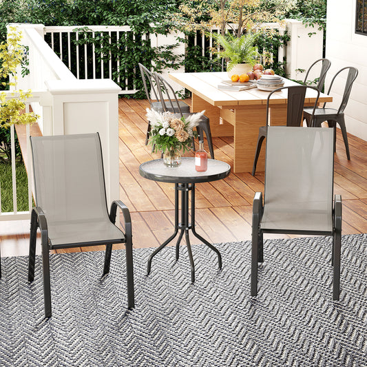 Santorini Three-Piece Garden Set - Light Grey