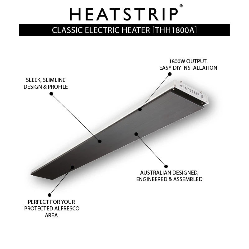Design 1500 Watt - Wall-Mounted Electric Patio Heater - image 5