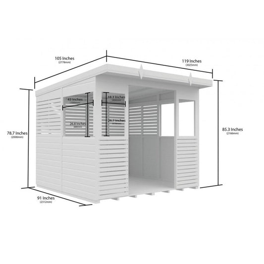 8 x 8 BBQ & Outdoor Kitchen Shelter - UK Made Timber BBQ Shed