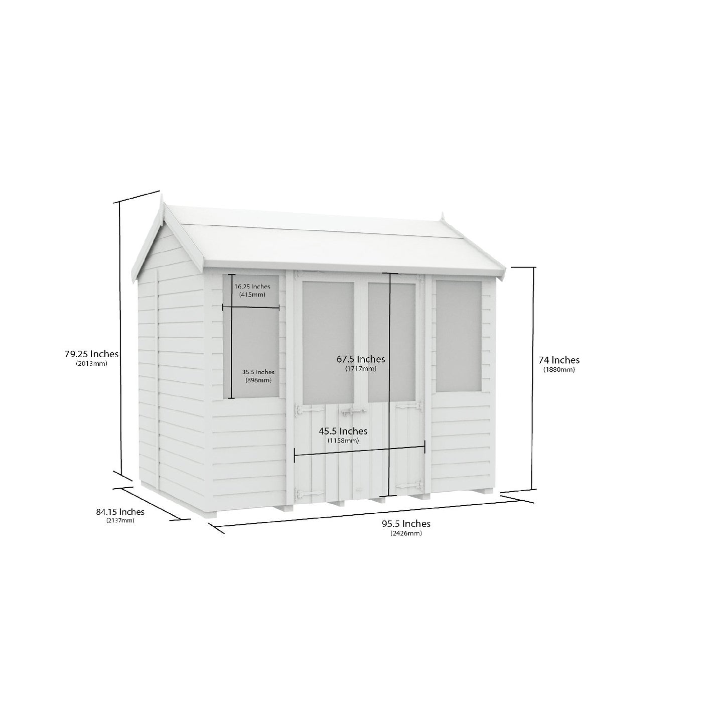 8 x 7 Apex Summer House - view 6