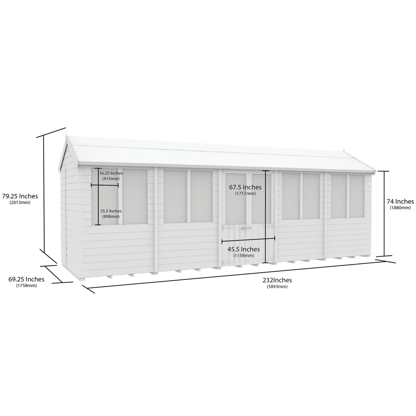 20 x 6 Apex Summer House - view 4