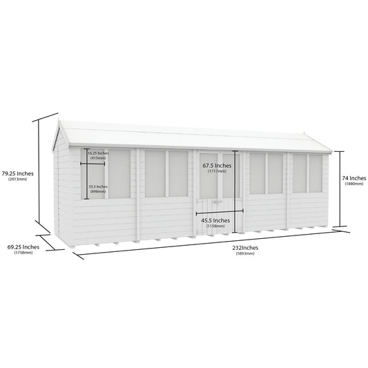 20 x 6 Apex Summer House - view 4
