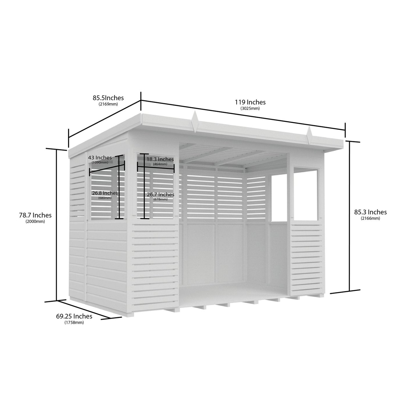 10 x 6 BBQ/Outdoor Kitchen Shelter - view 4