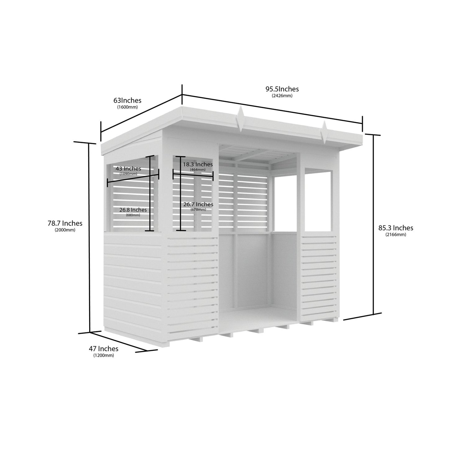 8 x 4 BBQ/Outdoor Kitchen Shelter - view 4