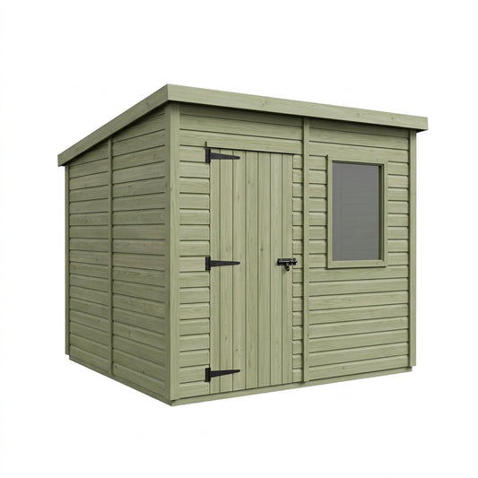 8 x 10 Pent Summerhouse - UK Made Timber Garden Building