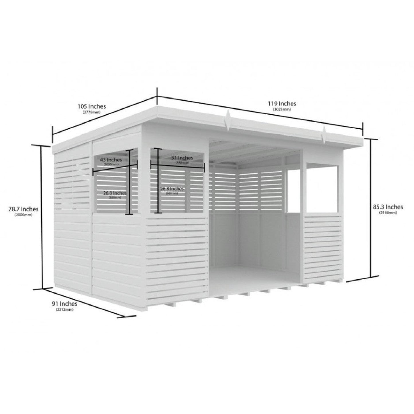12 x 8 BBQ/Outdoor Kitchen Shelter - view 4