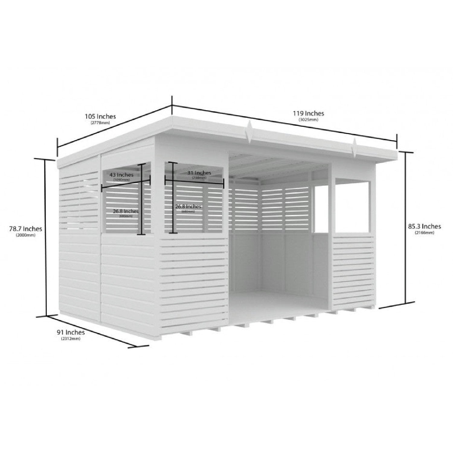 12 x 8 BBQ/Outdoor Kitchen Shelter - view 4