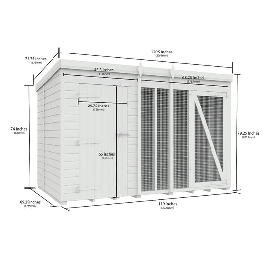 10 x 6 Dog Kennel And Run (Full Height) - view 4