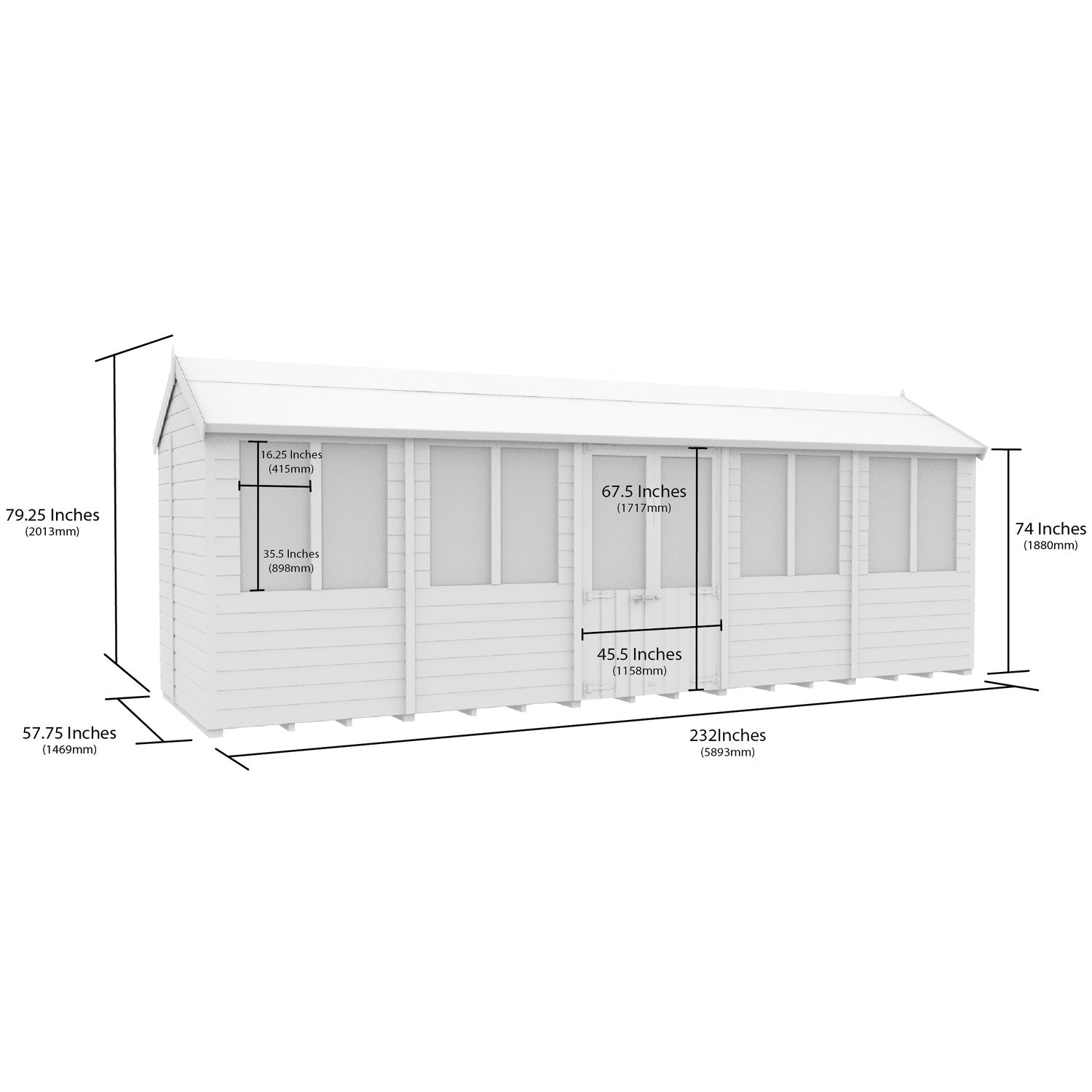 20 x 5 Apex Summer House - view 4