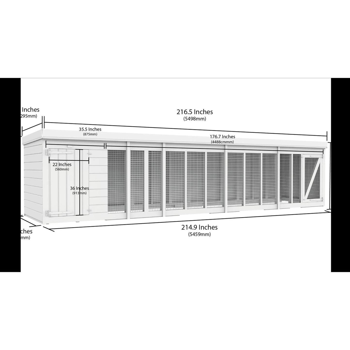 18 x 4 Dog Kennel And Run - view 4