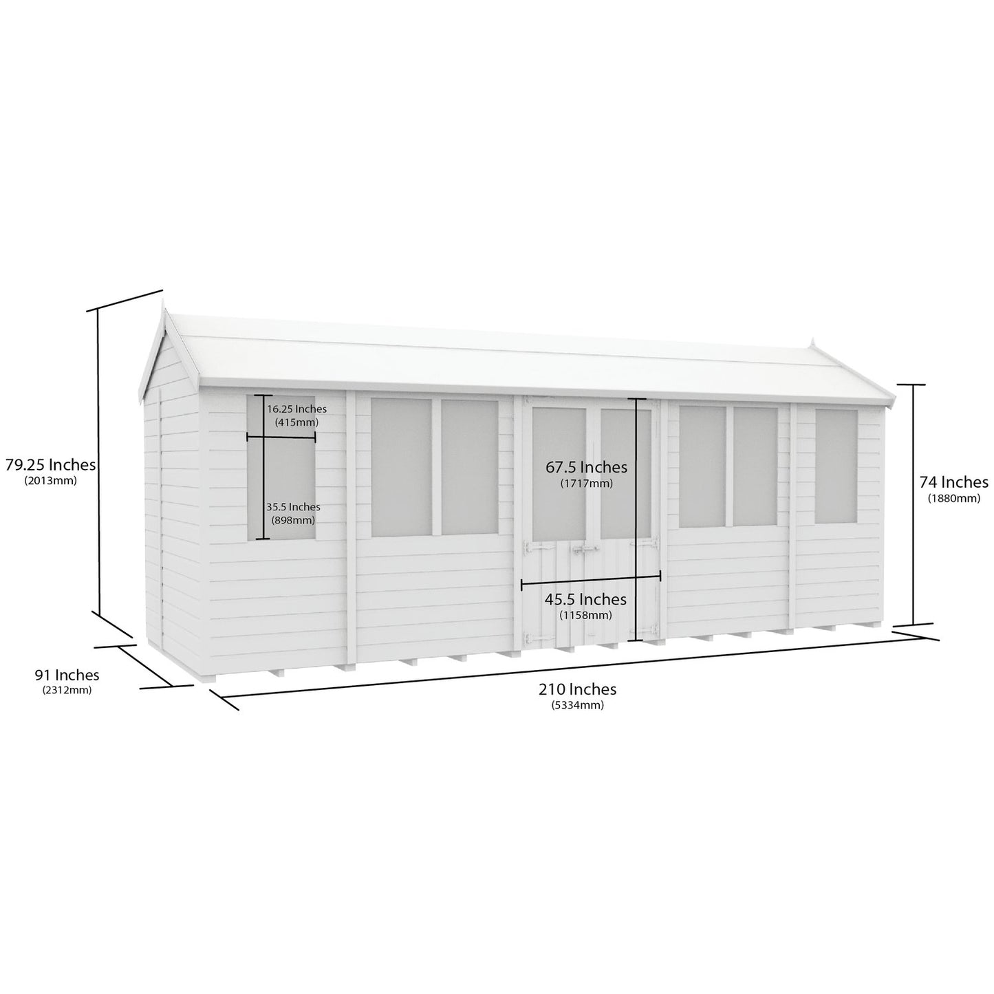 18 x 8 Apex Summer House - view 4
