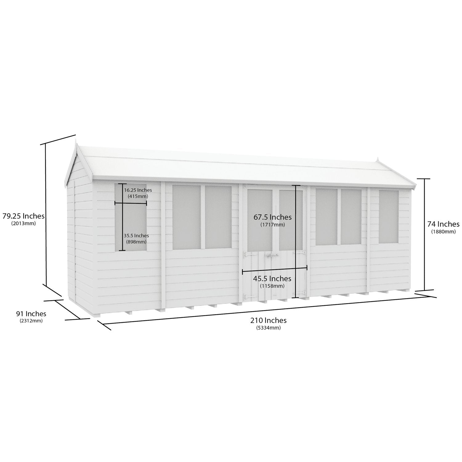 18 x 8 Apex Summer House - view 4