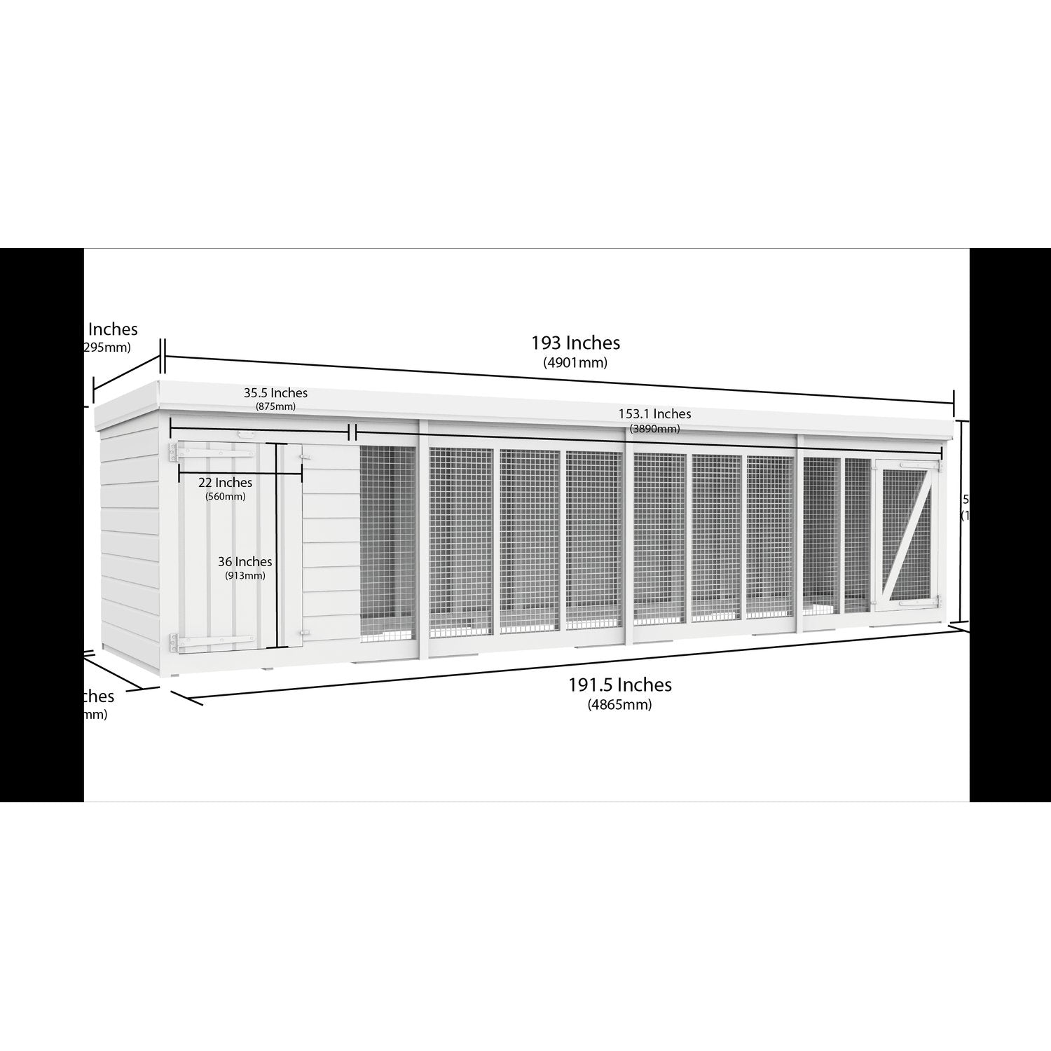 16 x 4 Dog Kennel And Run - view 5