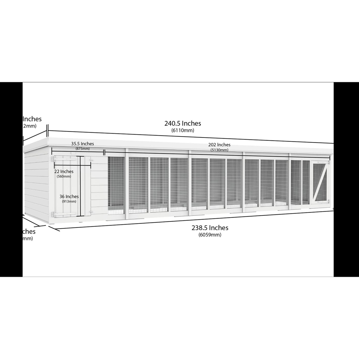 20 x 6 Dog Kennel And Run - view 2