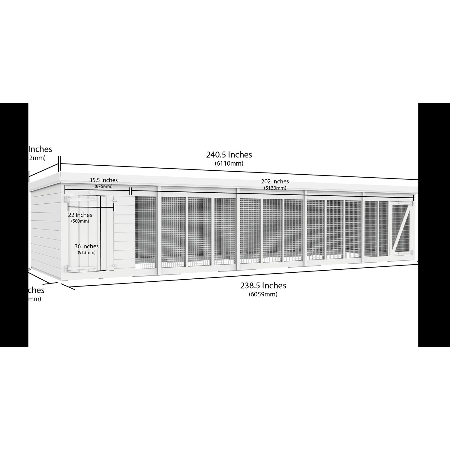 20 x 6 Dog Kennel And Run - view 2