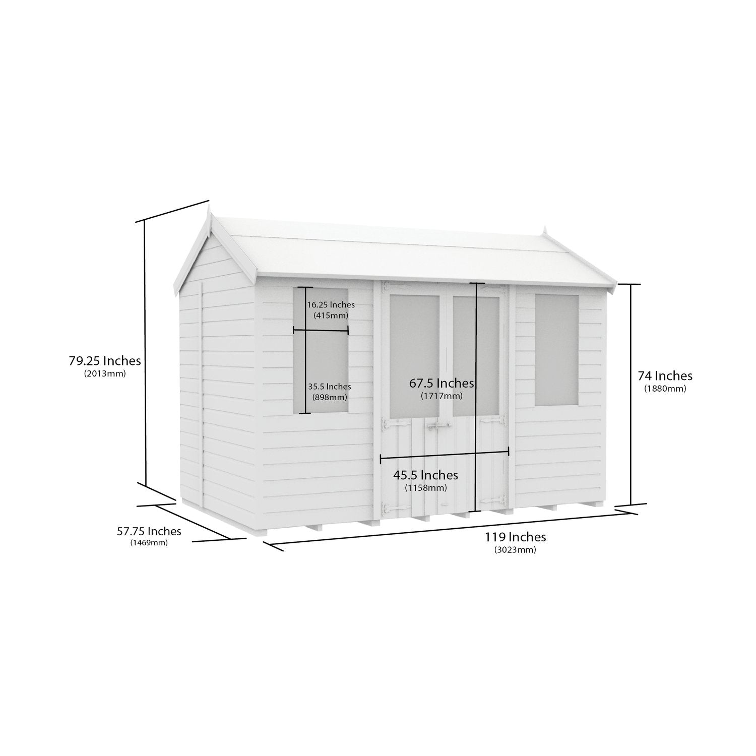 10 x 5 Apex Summer House - view 4