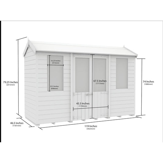 10 x 4 Apex Summer House - view 3