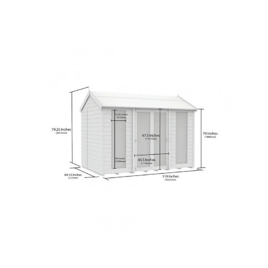 10 x 7 Apex Summer House (Full Height Window) - view 4