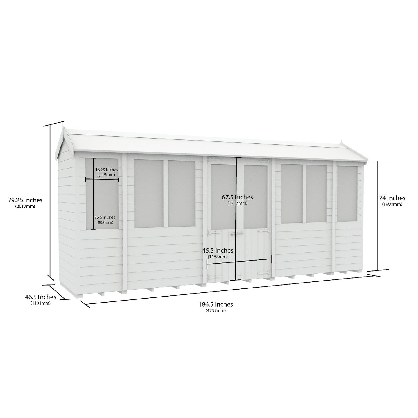18 x 4 Apex Summer House - view 3