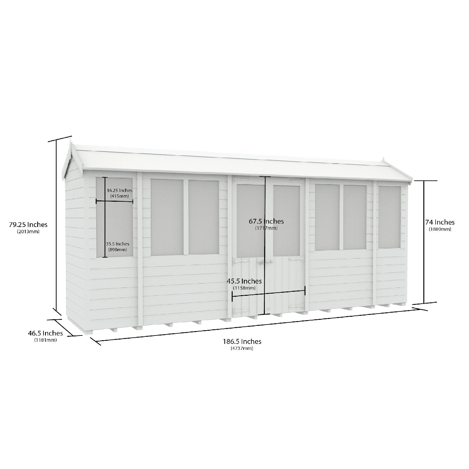18 x 4 Apex Summer House - view 3