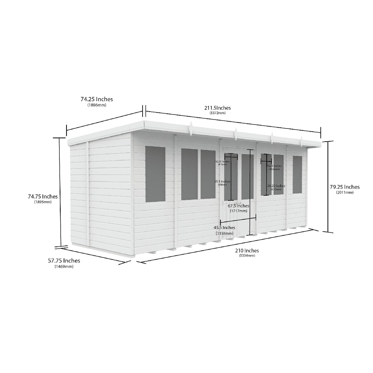18 x 5 Pent Summer House - view 5