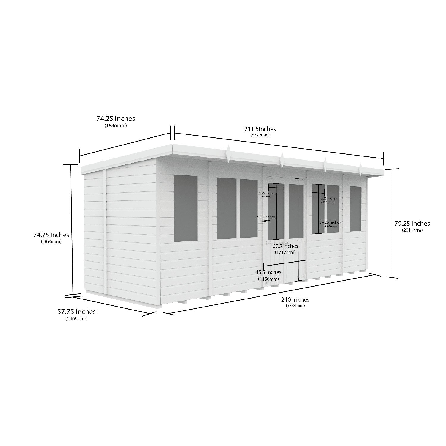 18 x 5 Pent Summer House - view 5
