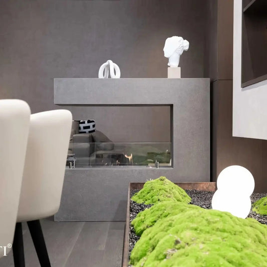 Rotterdam Bioethanol Fireplace – Space Grey - Outdoor Bioethanol Fireplace