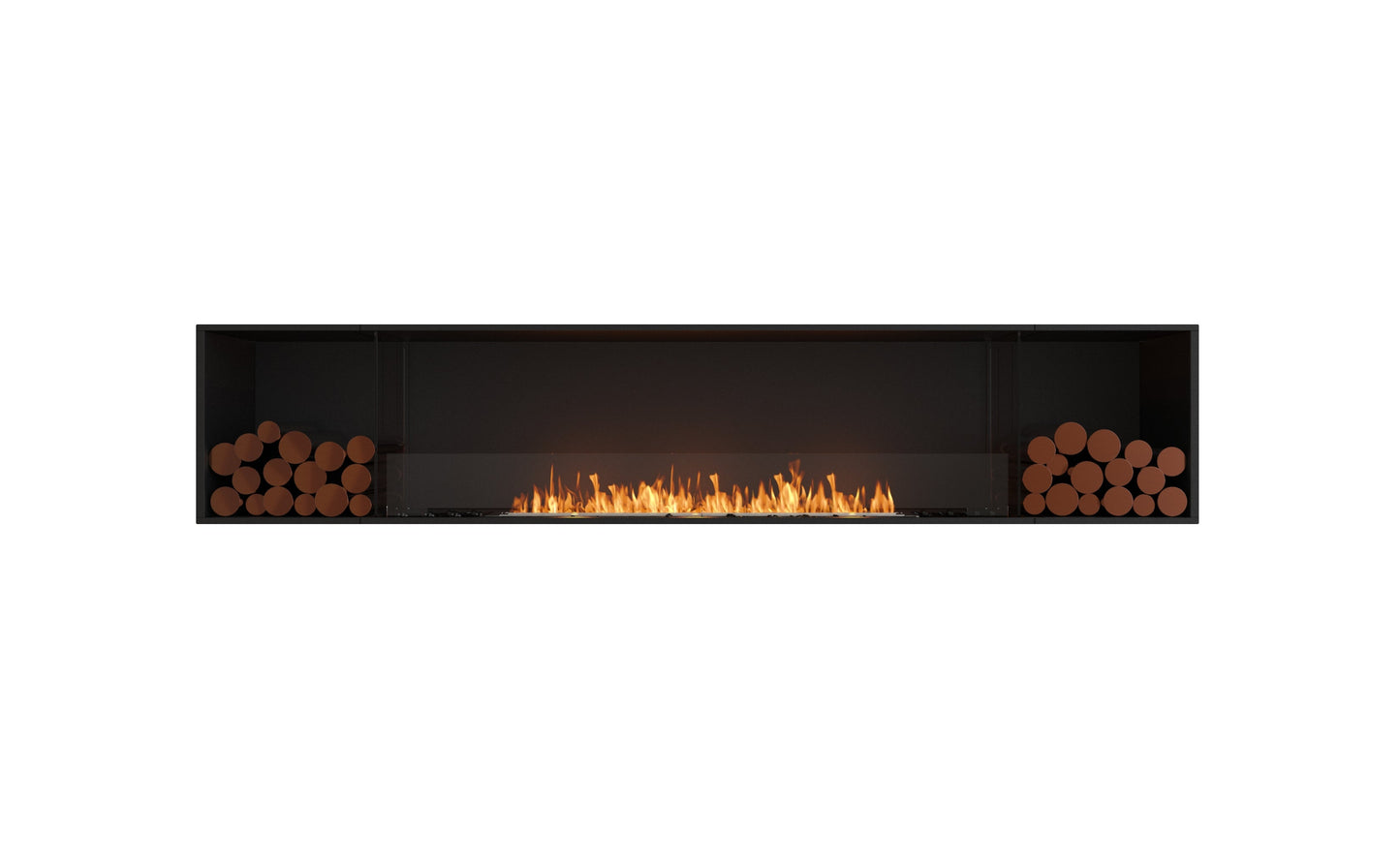 EcoSmart Fire Flex Single Sided Fireplaces With Decorative Log Boxes Multiple Sizes To 0 57m To 4 2m