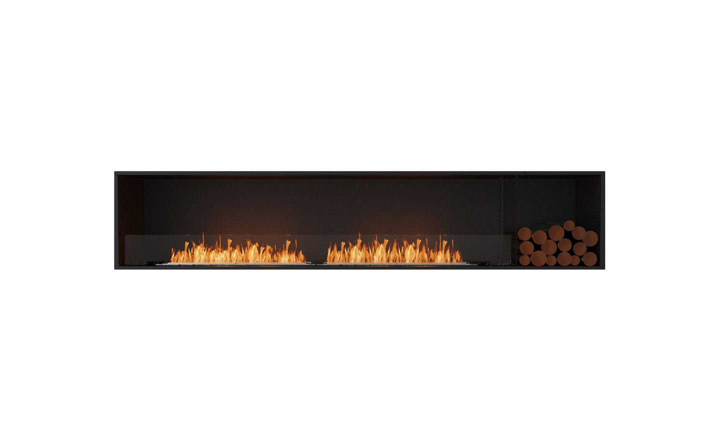 EcoSmart Fire Flex Single Sided Fireplaces With Decorative Log Boxes Multiple Sizes To 0 57m To 4 2m