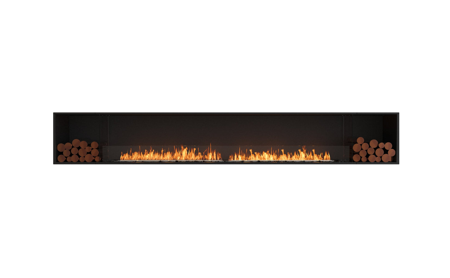 EcoSmart Fire Flex Single Sided Fireplaces With Decorative Log Boxes Multiple Sizes To 0 57m To 4 2m