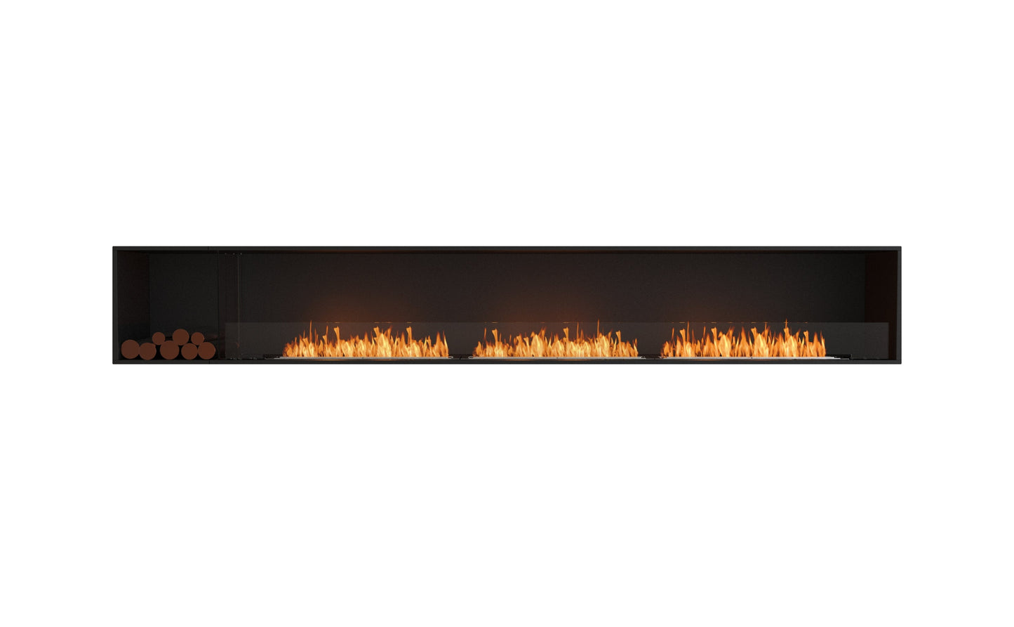 EcoSmart Fire Flex Single Sided Fireplaces With Decorative Log Boxes Multiple Sizes To 0 57m To 4 2m