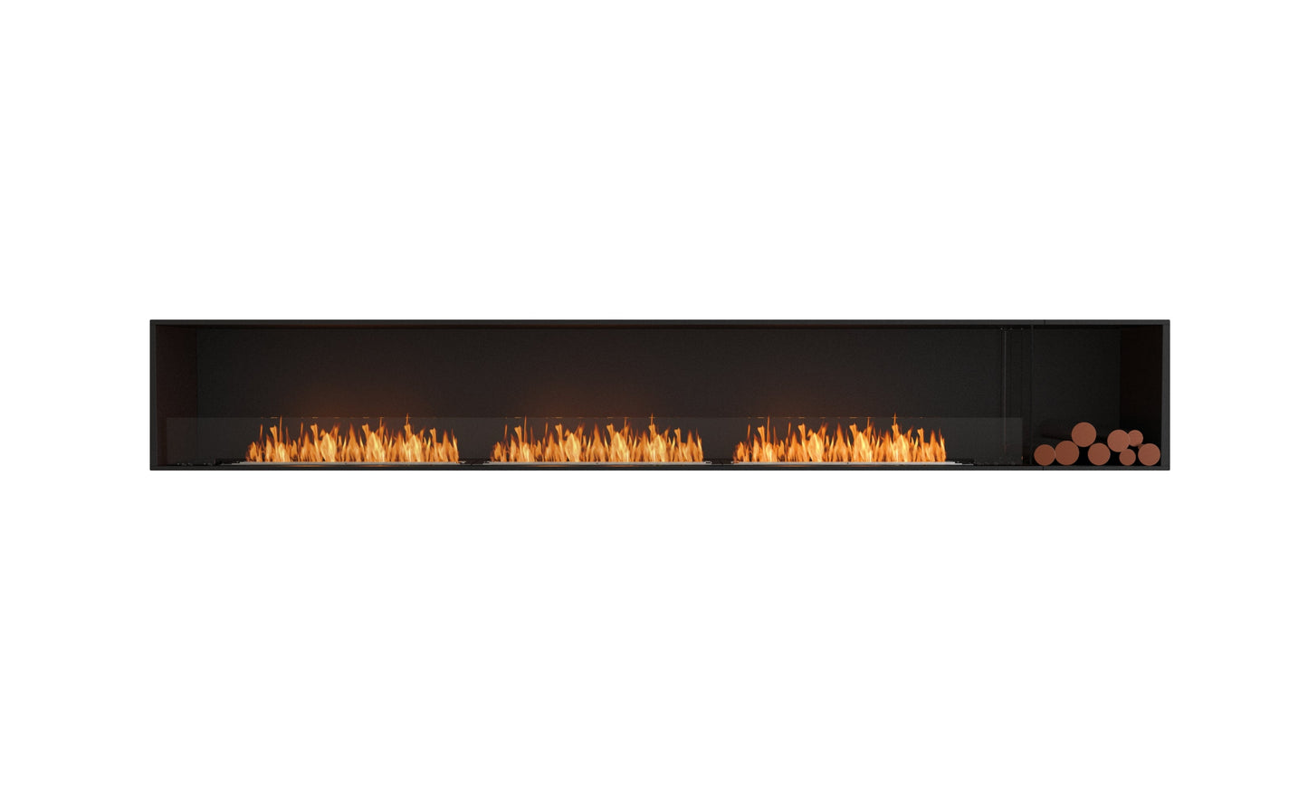 EcoSmart Fire Flex Single Sided Fireplaces With Decorative Log Boxes Multiple Sizes To 0 57m To 4 2m