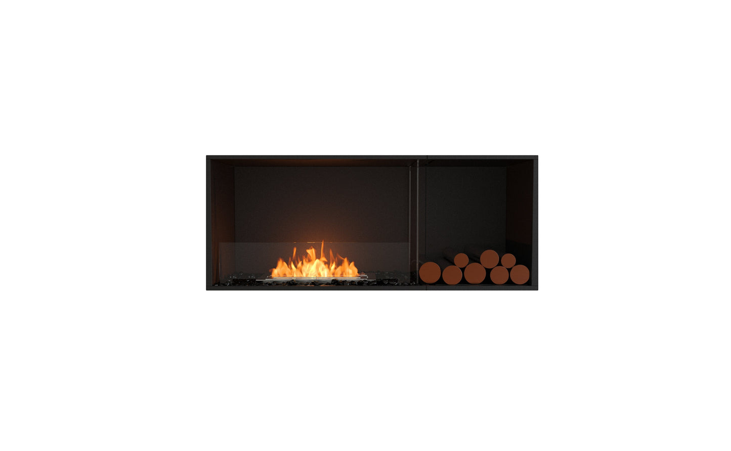 EcoSmart Fire Flex Single Sided Fireplaces With Decorative Log Boxes Multiple Sizes To 0 57m To 4 2m