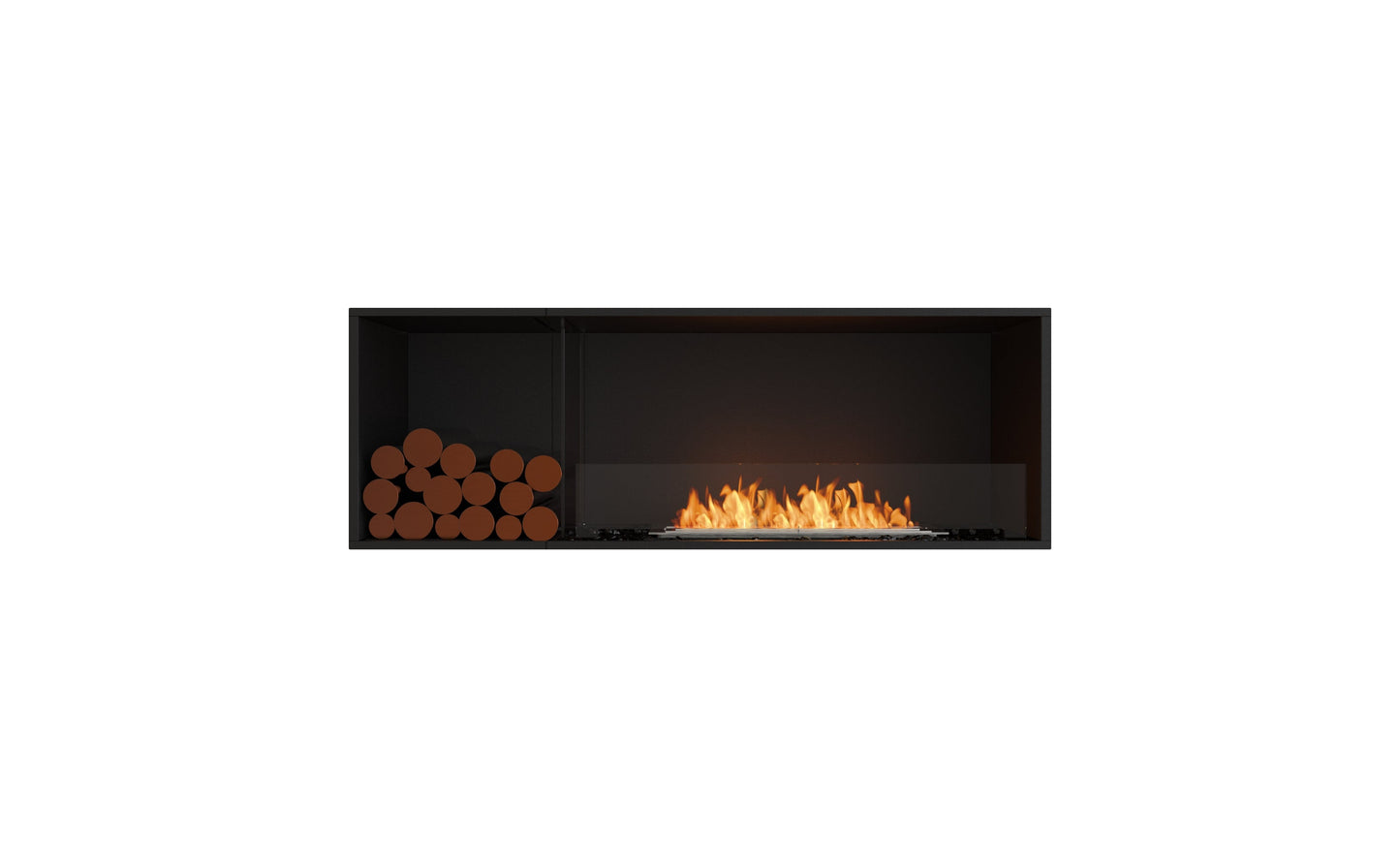 EcoSmart Fire Flex Single Sided Fireplaces With Decorative Log Boxes Multiple Sizes To 0 57m To 4 2m