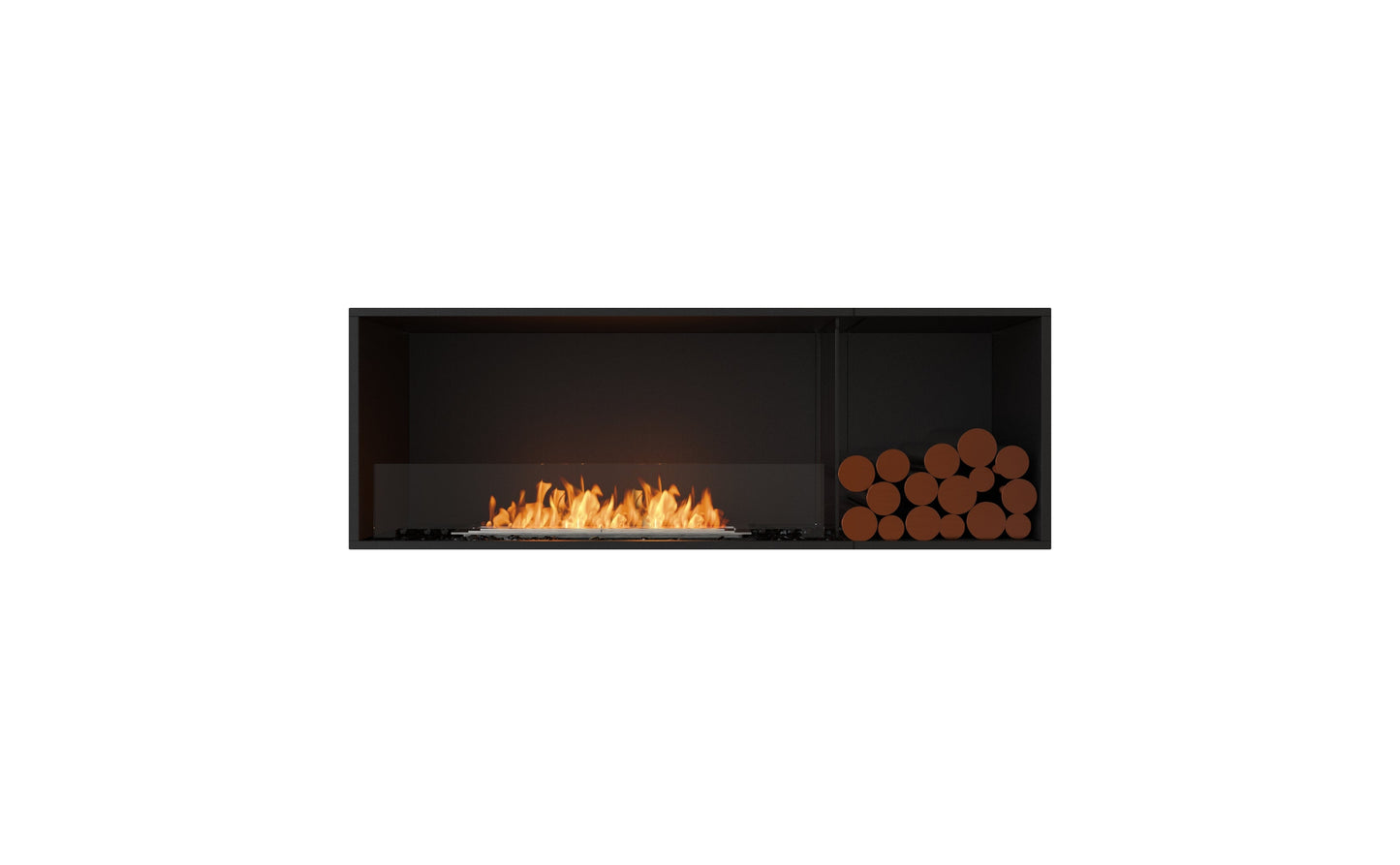 EcoSmart Fire Flex Single Sided Fireplaces With Decorative Log Boxes Multiple Sizes To 0 57m To 4 2m
