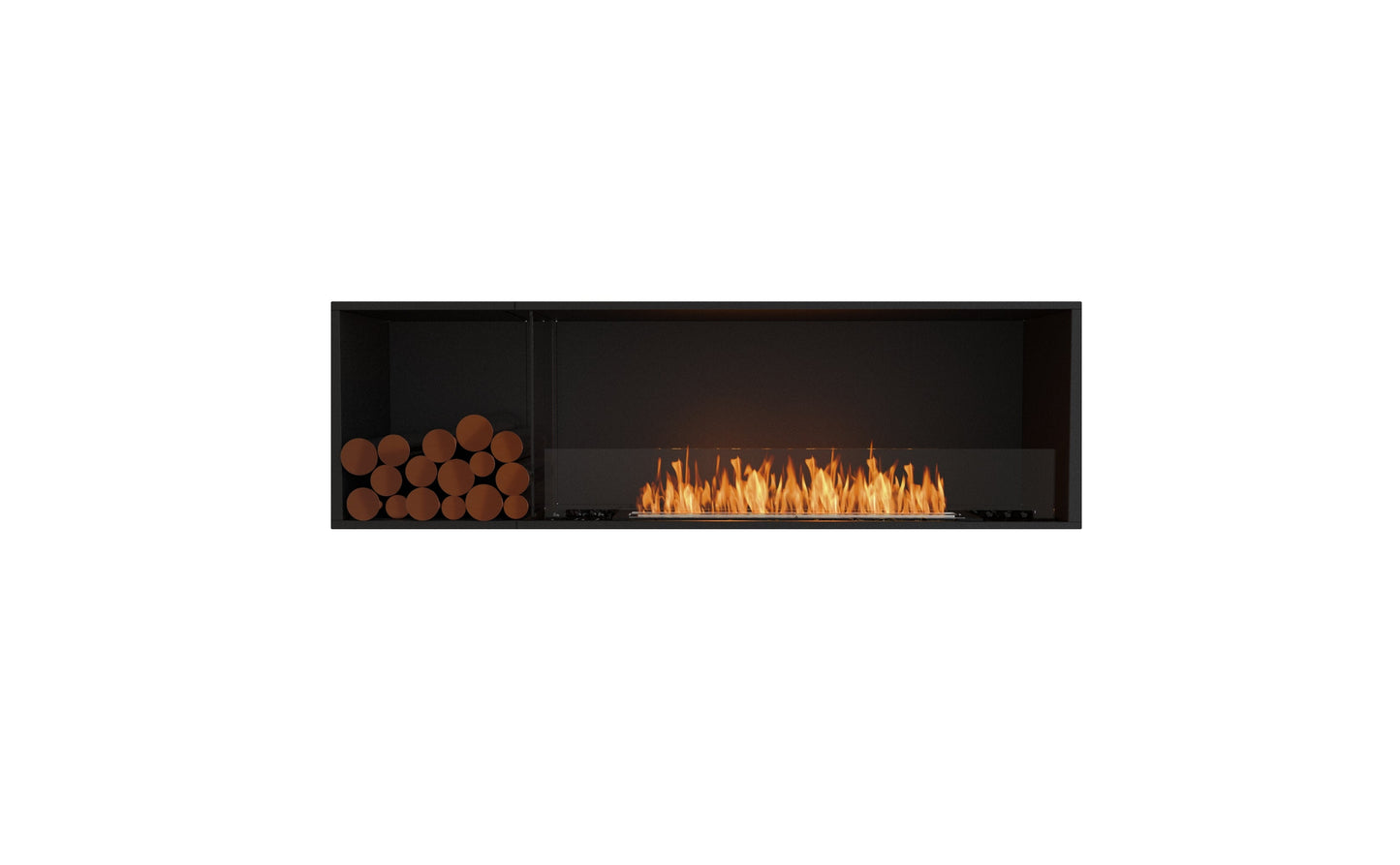 EcoSmart Fire Flex Single Sided Fireplaces With Decorative Log Boxes Multiple Sizes To 0 57m To 4 2m