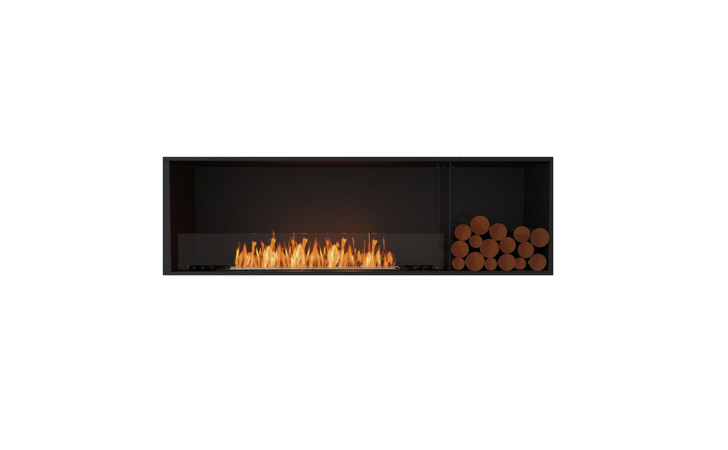 EcoSmart Fire Flex Single Sided Fireplaces With Decorative Log Boxes Multiple Sizes To 0 57m To 4 2m