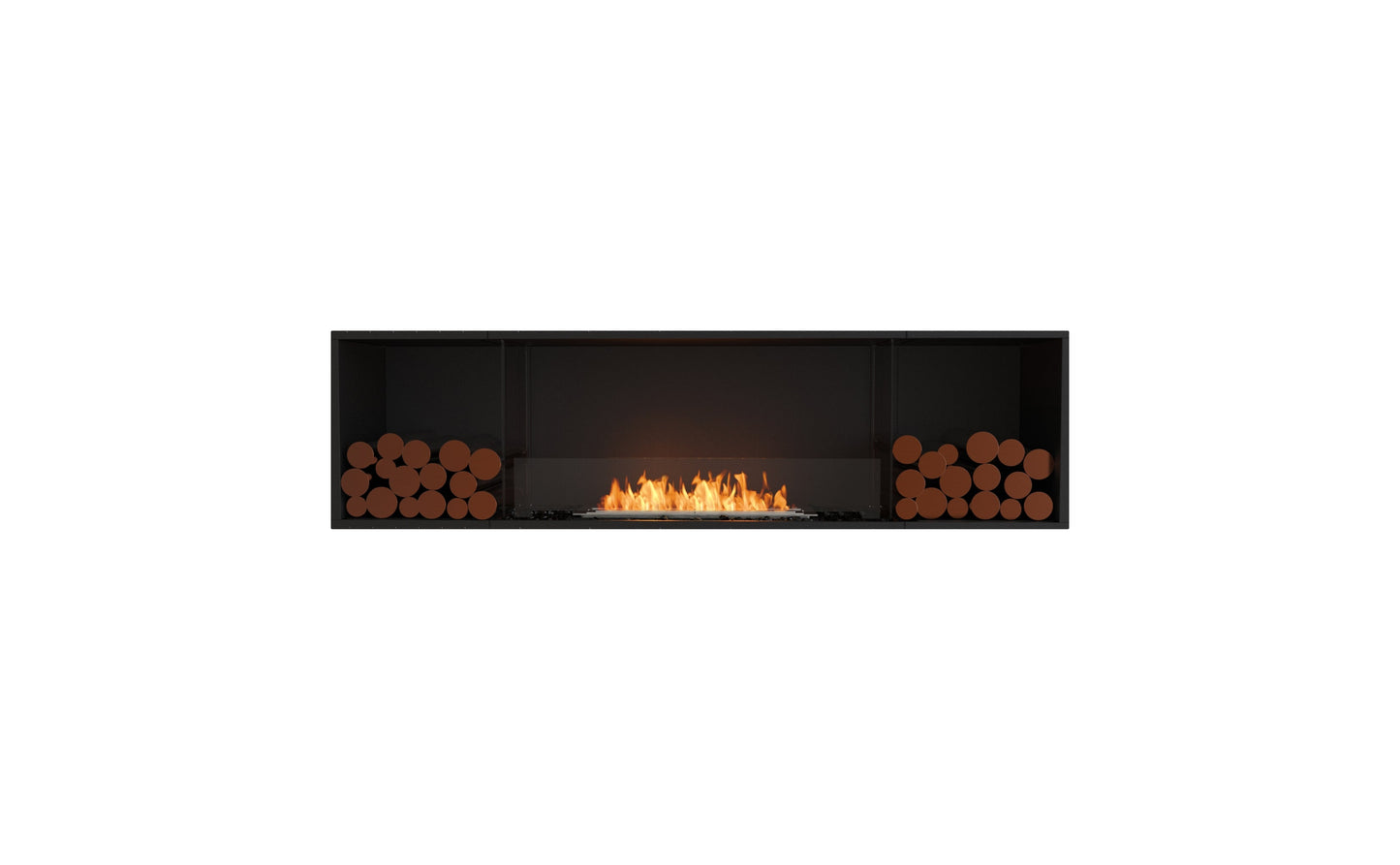EcoSmart Fire Flex Single Sided Fireplaces With Decorative Log Boxes Multiple Sizes To 0 57m To 4 2m