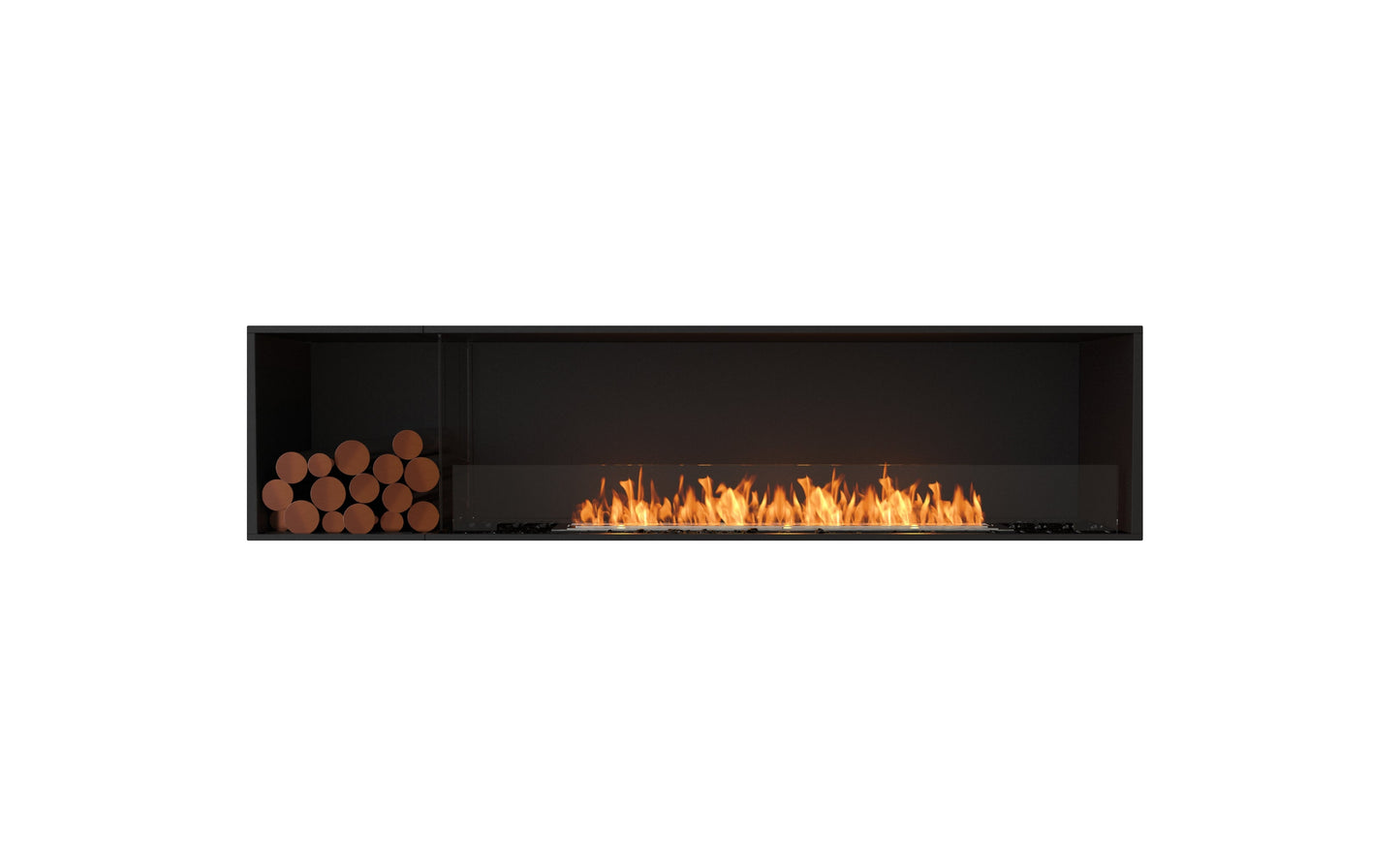 EcoSmart Fire Flex Single Sided Fireplaces With Decorative Log Boxes Multiple Sizes To 0 57m To 4 2m