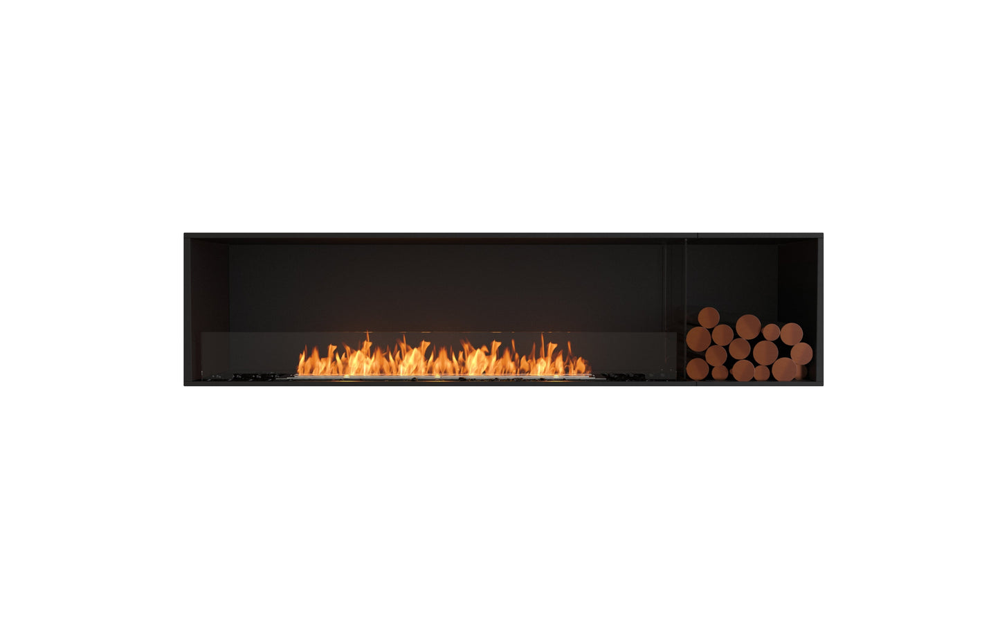 EcoSmart Fire Flex Single Sided Fireplaces With Decorative Log Boxes Multiple Sizes To 0 57m To 4 2m