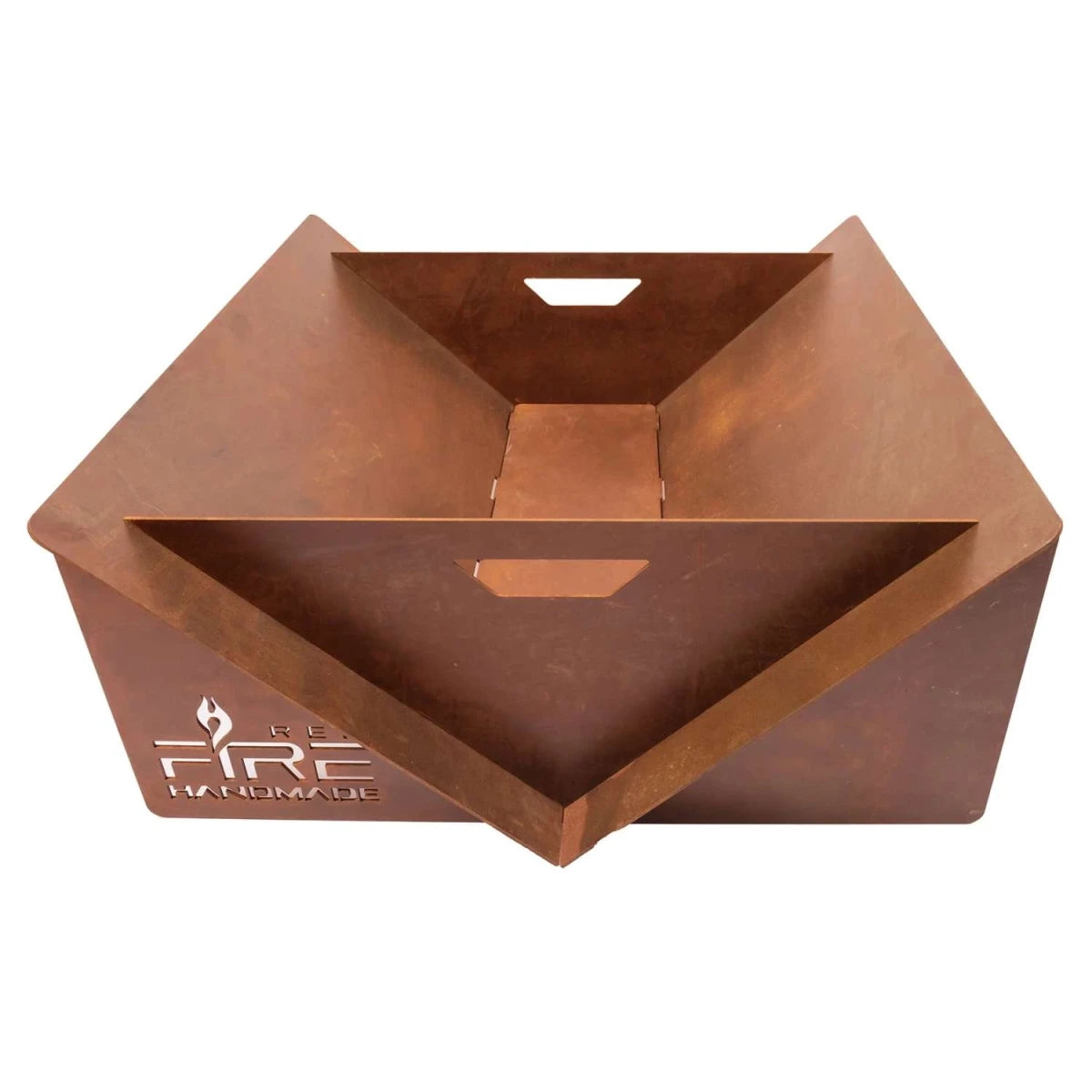 V-Shaped Fire Bowl - Rust - Outdoor Fire Pit - image 2