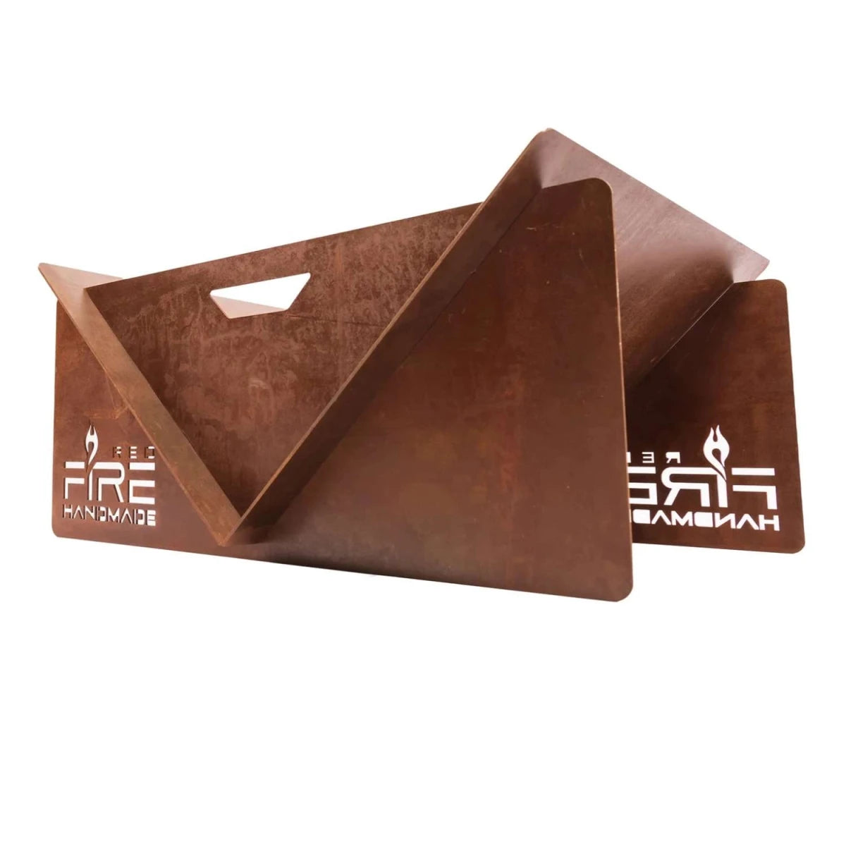 V-Shaped Fire Bowl - Rust - Outdoor Fire Pit