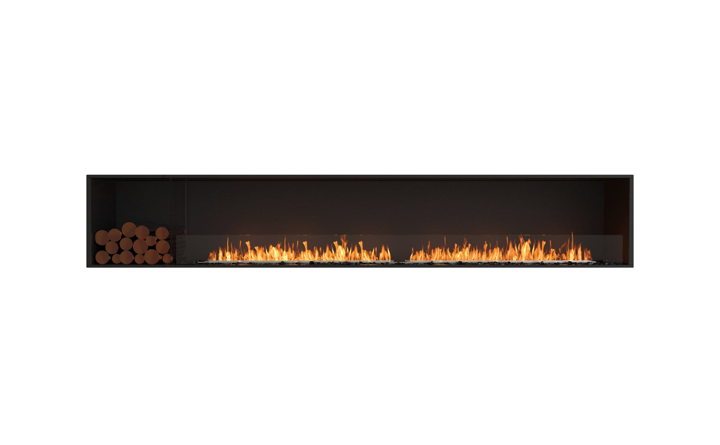 EcoSmart Fire Flex Single Sided Fireplaces With Decorative Log Boxes Multiple Sizes To 0 57m To 4 2m