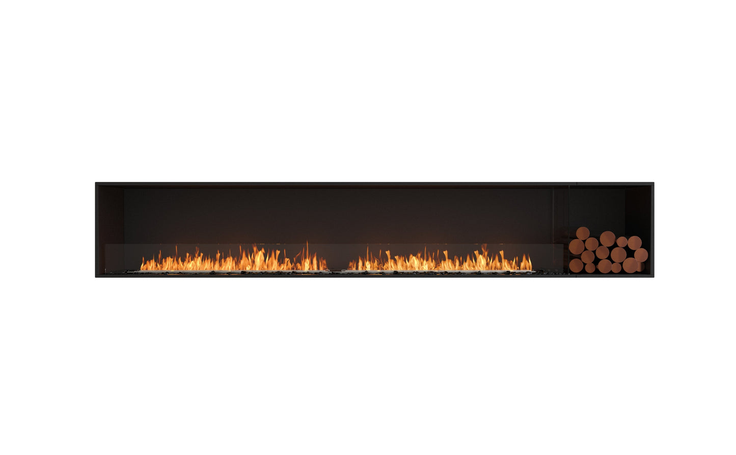 EcoSmart Fire Flex Single Sided Fireplaces With Decorative Log Boxes Multiple Sizes To 0 57m To 4 2m