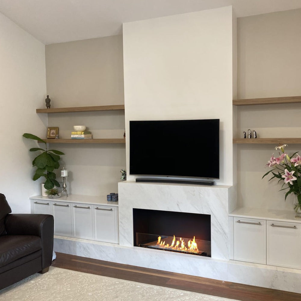 EcoSmart Fire Flex Single Sided Bioethanol Fireplace Insert | 0.57m to 4.2m