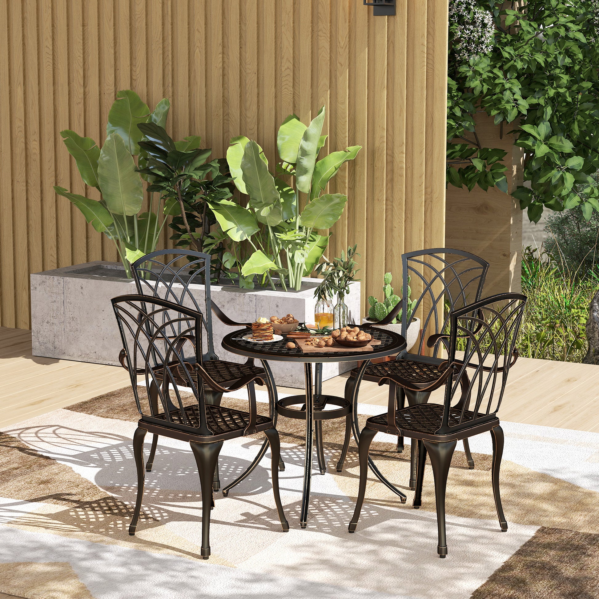 Mediterraneo 5 Piece Garden Dining Set for 4