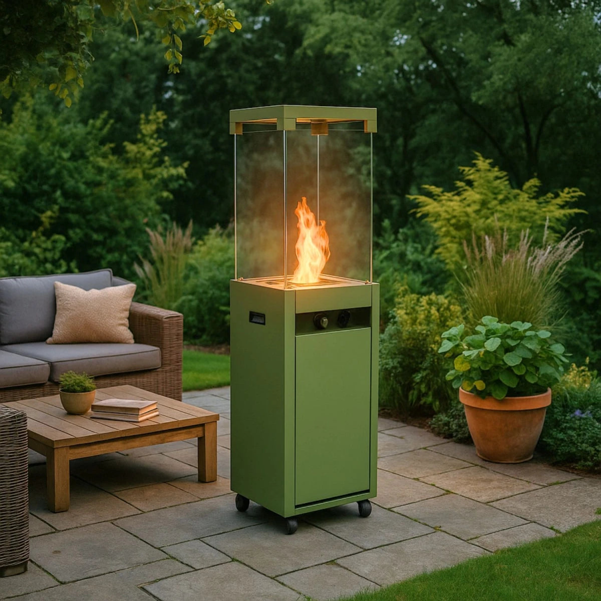 Faro Pale Green Outdoor Gas Heater - Outdoor Gas Patio Heater - image 3