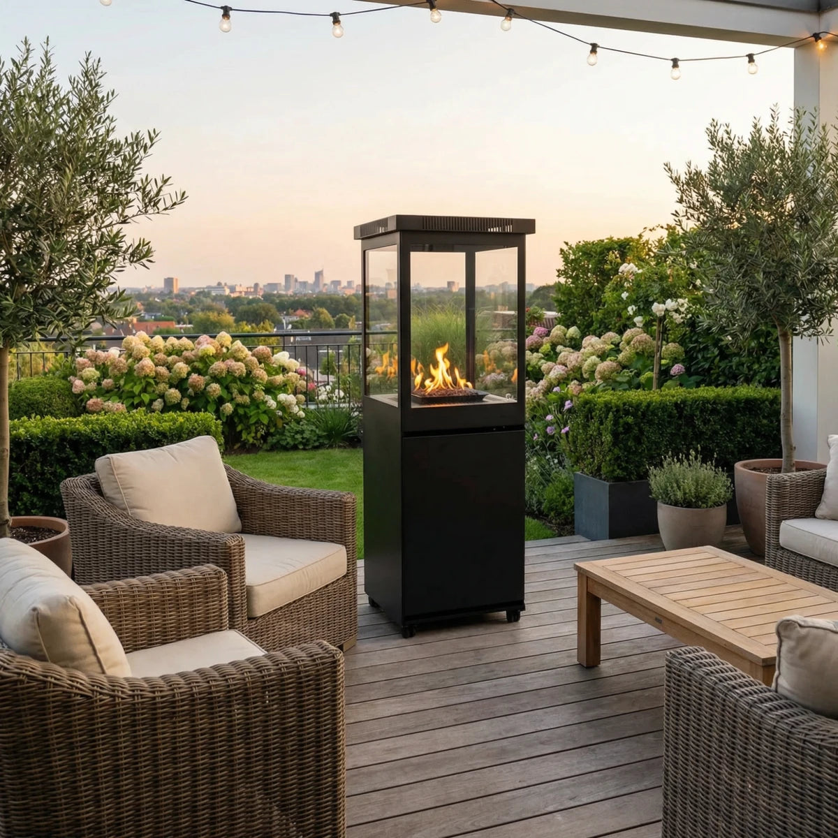 Marino Original - Matte Black Patio Fire - Outdoor Gas Patio Heater - image 2