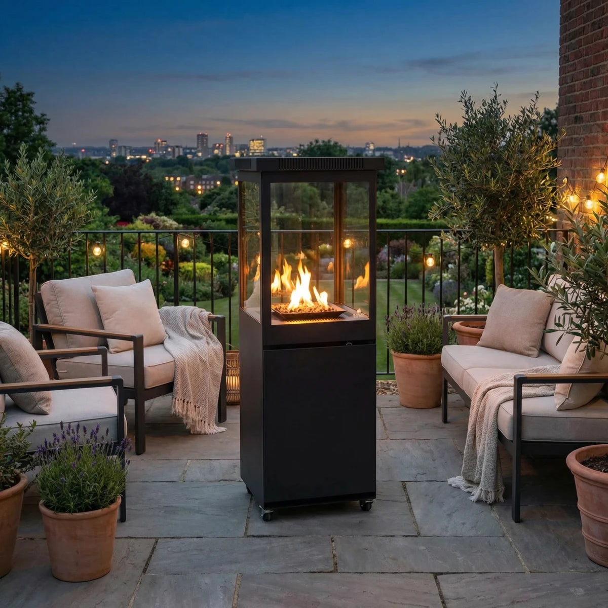 Marino Original - Matte Grey Patio Fire - Outdoor Gas Patio Heater - image 2